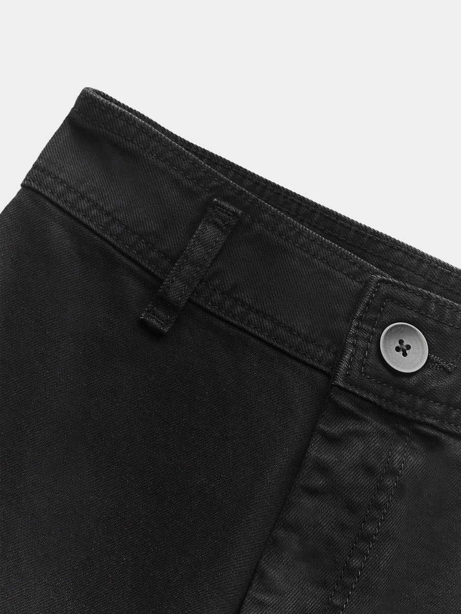 パンツ FRANGANT thigh high denim/BLACK 38 D.HYGEN Bum Flap Distressed Denim Drop Crotch Slim Pants