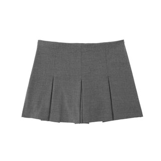 Casual High-Waist Pleated Skirt