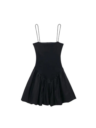 Elegant Pleated Decorative Splicing Strapless Bustier Dress