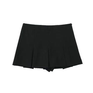 Casual High-Waist Pleated Skirt